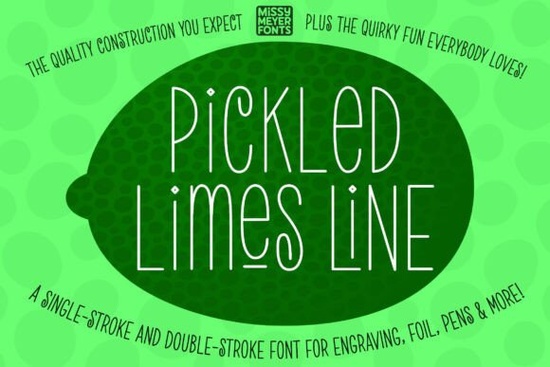 Pickled Limes Line Font